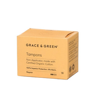 GRACE & GREEN - Non-Applicator Tampons - Regular