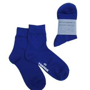 TAWARA - Chiramise High Gauge Short Socks - Deep Blue