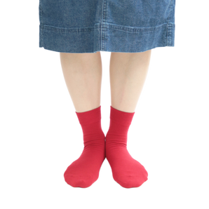 TAWARA - Chiramise High Gauge Short Socks - Red