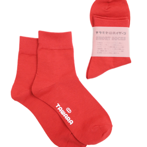 TAWARA - Chiramise High Gauge Short Socks - Red