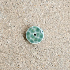 thenatc - Small Round Incense Holder - Sea Green