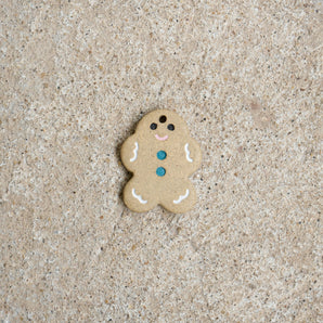 thenatc - Small Ornament - Gingerbreadman Turquoise