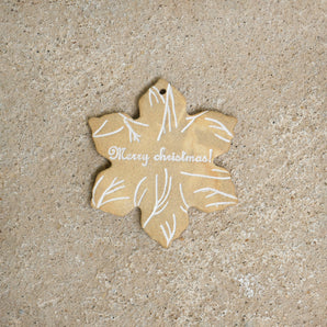 thenatc - Ornament - Sand & White Snowflake