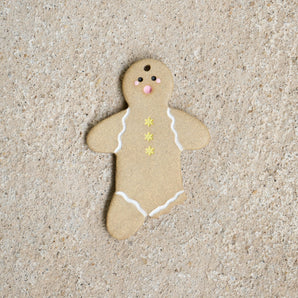 thenatc - Ornament - Bitten Gingerbread Man Yellow