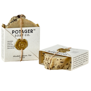 POTAGER SOAP CO. - Natural Mint Lemon Tea Soap